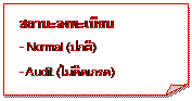 Folded Corner: ʶҹŧ¹
- Normal ()
- Audit (Դô)
